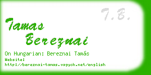tamas bereznai business card